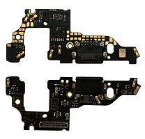 Нижняя плата Huawei P10 Plus (2017) с конектором зарядки + микрофон + компоненты