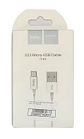 USB-кабель (шнур) Hoco X23 Skilled Micro (1m) Білий
