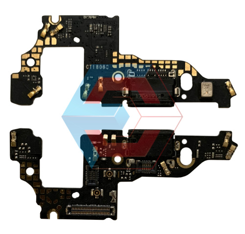 Нижняя плата Huawei P10 Plus (2017) с конектором зарядки + микрофон + компоненты