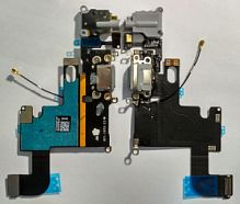 Шлейф зарядки с разьёмом Hands-Free и микрофоном для iPhone 6 серый оригинал (Китай)
