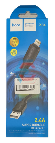 USB-кабель (шнур) Hoco X84 Lightning (1m) Чорний