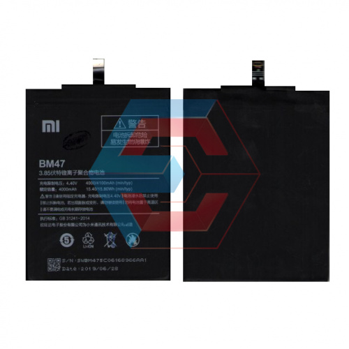 Батарея (аккумулятор) BM47 для Xiaomi Redmi 3 / Redmi 4X 4.4V 4000mAh оригинал Китай - ёмкость, состояние, распиновка