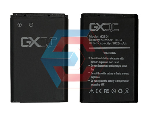 Батарея (акумулятор) BL-5C для телефону Nokia 1100/3100/6030/7600/6230/6600 (GX) - ёмкость, состояние, распиновка