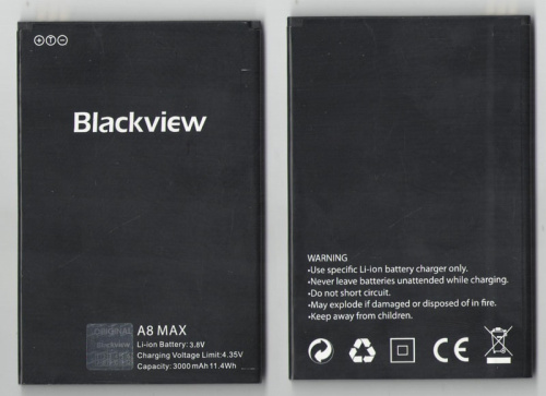 Батарея (аккумулятор) для телефона Blackview A8 MAX (ORIGINAL) 3000MAH Б.У Батарея (аккумулятор) для телефона Blackview A8 MAX (ORIGINAL) 3000MAH Б.У