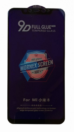 Защитное стекло 9D для Xiaomi Mi 8/ Mi 8 Pro Черный