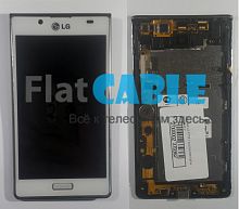 Дисплей LG P705 + сенсор с рамкой белый б.у.