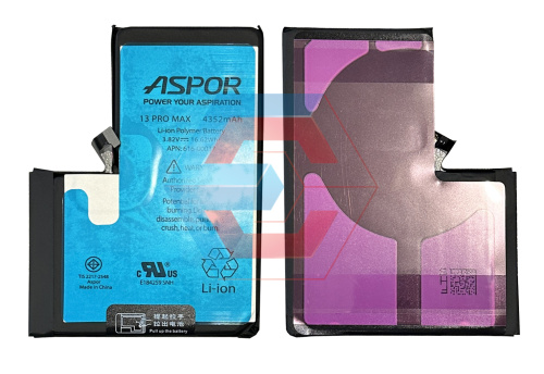 Батарея (акумулятор) для iPhone 13 Pro Max 100% ємності (Aspor) - ёмкость, состояние, распиновка
