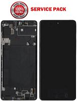 дисплей + сенсор samsung a715 galaxy a71 (2020) чорний у рамці 100% service pack - стоимость, партномер