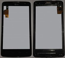 Сенсор LG X135 L60i Dual, X145 L60 чёрный с рамкой Б.У