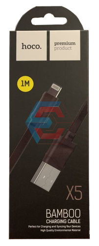 USB-кабель (шнур) Hoco X5 Bamboo Lightning (1m) Чорний