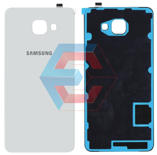 Крышка задняя Samsung A710F Galaxy A7 (2016) Белая стекло оригинал PRC