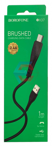 Usb кабель (шнур) Borofone BX37 Wieldy Micro (1m) Черный