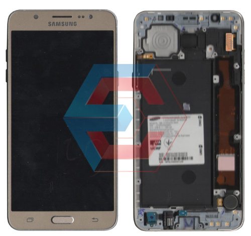 Дисплей + сенсор Samsung i710 Galaxy J7 золотой с рамкой Б.У(оригинал)