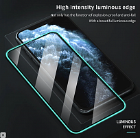 Защитное стекло для iPhone 12 pro max (тех.пак) люминесцентный ободок