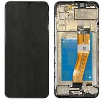 дисплей + сенсор samsung a02s (a025f) чорний оригінал з рамкою 100% service pack gh-20118a - стоимость, партномер