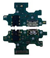 Нижняя плата Samsung A415 с конектором зарядки + микрофон + компоненты
