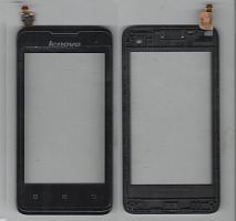 Сенсор Lenovo A396 с передней частью корпуса MCF-040-1608-V1 чёрный б.у