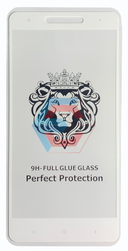 Защитное стекло 9D для Xiaomi Redmi Note 4X  Белый (Тех пак) 