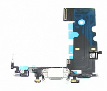 Шлейф для iPhone 8 с Серым разъемом зарядки и микрофоном