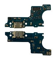 Нижняя плата Samsung A015 (2020) с конектором зарядки + микрофон + компоненты, Оригинал