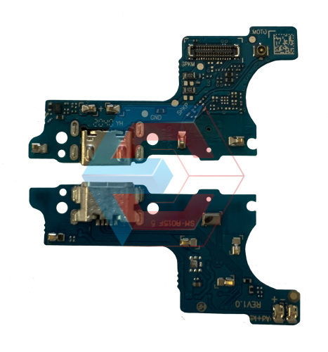 Нижняя плата Samsung A015 (2020) с конектором зарядки + микрофон + компоненты, Оригинал