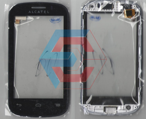 Сенсор Alcatel One Touch Pop C3 4033D Черный, в рамке Б.У