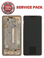 дисплей + сенсор samsung a536 золотий оригінал galaxy a53 у рамці 100% service pack - стоимость, партномер