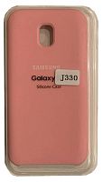 Чохол на Samsung J330 Galaxy J3 2017 (Pink) Silicone Case Premium