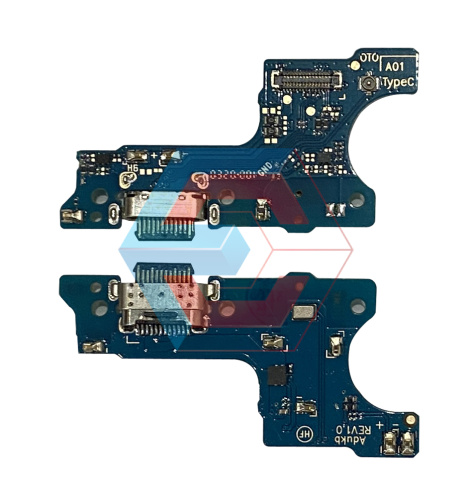 Нижняя плата Samsung A013 (2019) с конектором зарядки + микрофон + компоненты