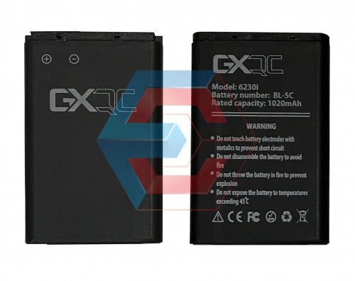 Батарея (аккумулятор) BL-5C для телефона Nokia 1100/3100/6030/7600/6230/6600 (GX) - ёмкость, состояние, распиновка