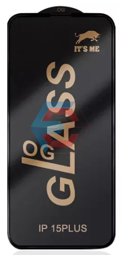 Защитное стекло ITS ME для iPhone 15 Plus / 14 Pro Max (Черное)
