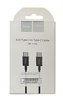 USB-кабель (шнур) Hoco X23 Розгорнутий Type-C to Type-C (1m) Чорний