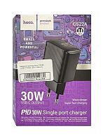 Зарядний пристрій Hoco CS22A 1USB-C PD/QC 30W (Чорний)