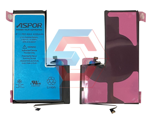 Батарея (акумулятор) для iPhone 11 Pro Max 100% ємності Aspor - ёмкость, состояние, распиновка