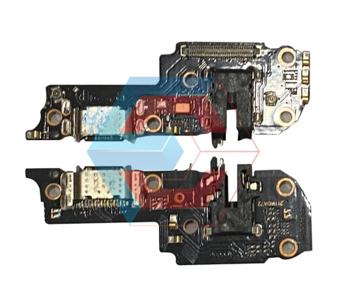 Нижняя плата Oppo A72 с конектором зарядки+микрофон+компоненты