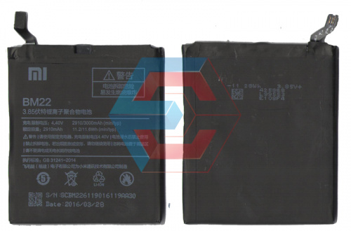 Батарея (аккумулятор) BM22 для Xiaomi Mi5 4.4V 2910mAh оригинал Китай - ёмкость, состояние, распиновка