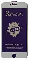Защитное стекло 9D для iPhone 6 Plus Белое (тех. упаковка)