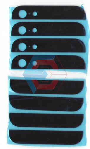 Стекло (верх и низ) на заднюю крышку iPhone 5 чёрное