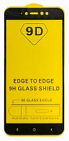 Защитное стекло 9D для Xiaomi Redmi Note 5A Черный (Тех пак)