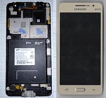 Дисплей Samsung G531 + тачскрин Золотой (Б.у) следы пользования