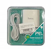 Сетевое зарядное устройство Hoco C76A Plus PD 20W Type-C to Lightning 3A (Белый)