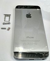 Крышка корпуса для iPhone 5S чёрного цвета оригинал (Китай)