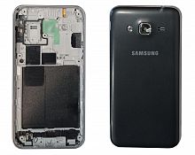 Крышка задняя c корпусом в сборе с кнопками Samsung J320 Galaxy J3 Черная оригинал PRC