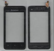 Сенсор Lenovo A396 с передней частью корпуса MCF-040-1608-V1 чёрный б.у