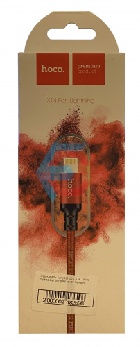 Usb кабель (шнур) Hoco X14 Times Speed Lightning Красно-Черный