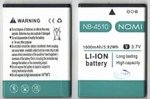 Батарея (аккумулятор) Nomi NB-4510 , 1600 mAh 3.7V Б.У