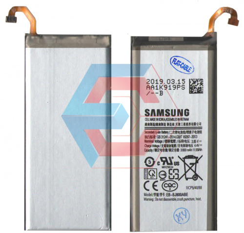 Батарея (аккумулятор) EB-BJ800ABE для Samsung J600 Galaxy J6/ J800 / A600 3000 mAh оригинал Китай - ёмкость, состояние, распиновка