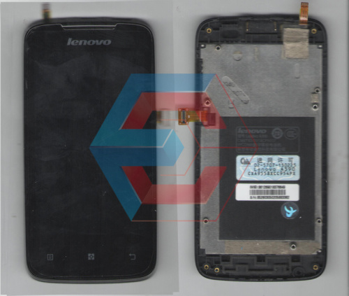 Дисплей + сенсор Lenovo A390t чорный С РАМКОЙ Б.У Дисплей + сенсор Lenovo A390t чорный С РАМКОЙ Б.У