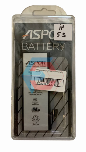 Батарея (акумулятор) для iPhone 5s 100% ємності Aspor 1560mAh - ёмкость, состояние, распиновка