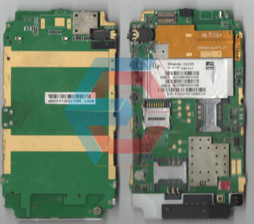 Системная плата Fly IQ235 Не включаеться б.у